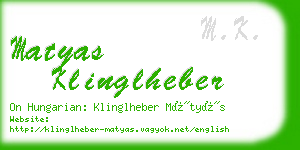 matyas klinglheber business card